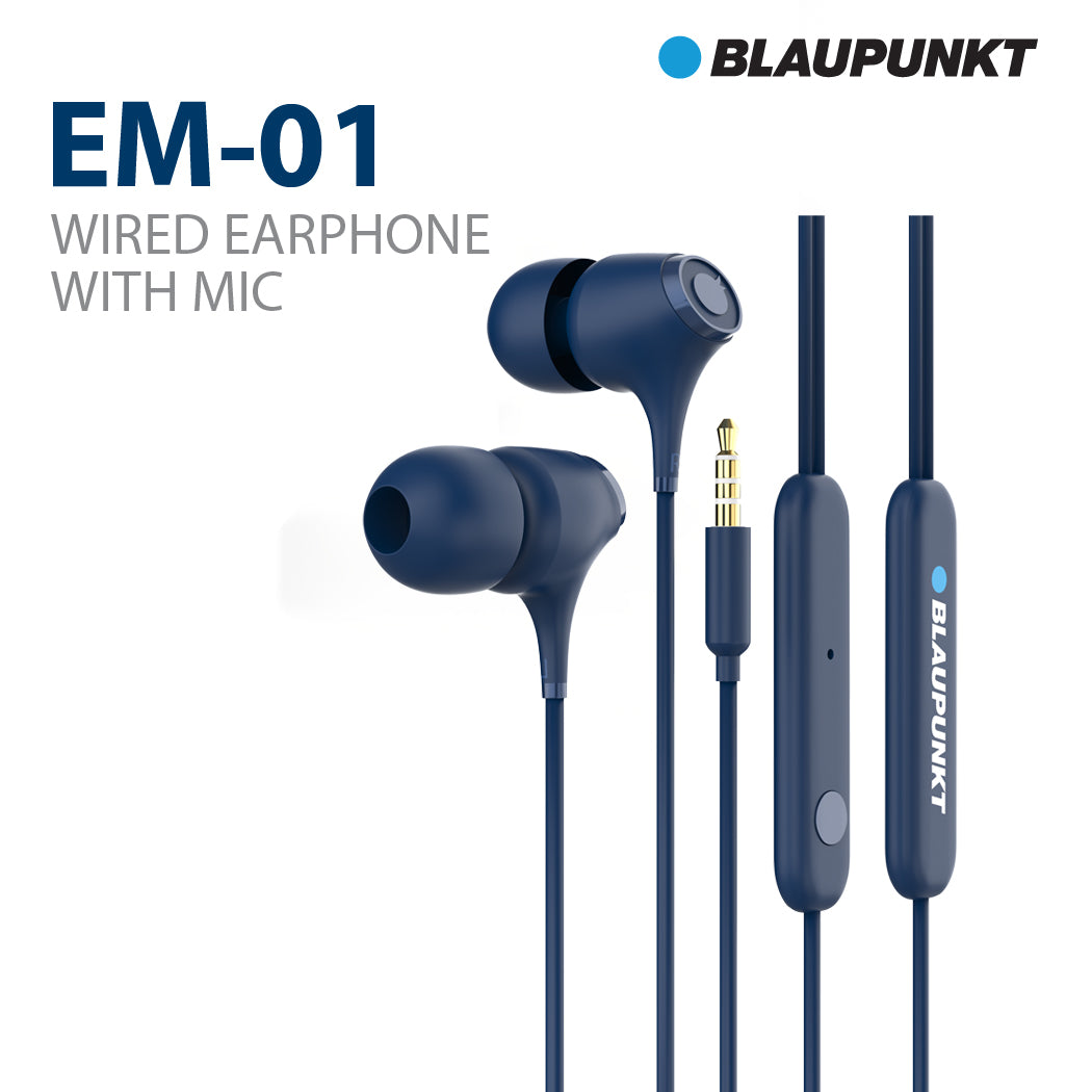 EM-01 Wired Earphone (Blue)