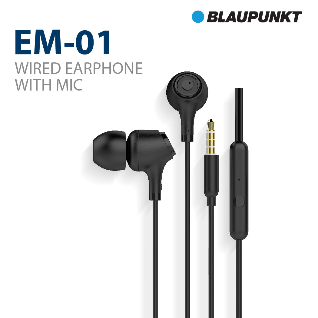 EM-01 Wired Earphone (Black)