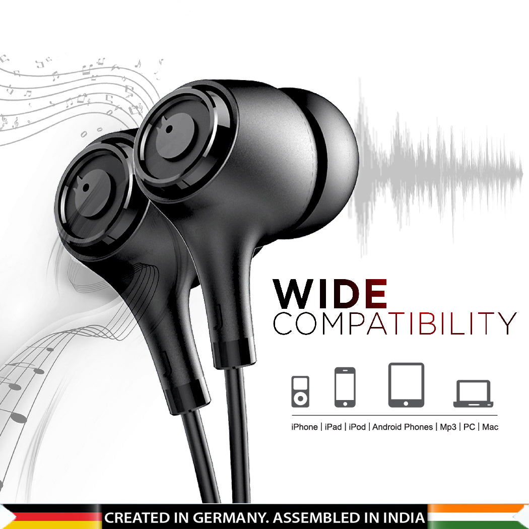 EM-01 Type C Wired Earphone with Noise Cancellation (Black)