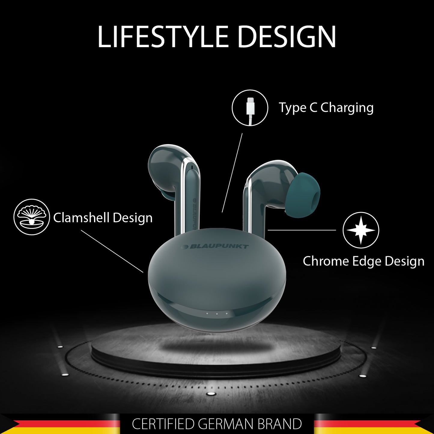 BTW100 Truly Wireless ENC (Green)